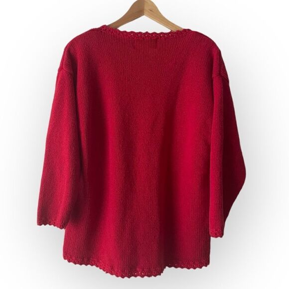 Private collection by Carolina colours red ugly sweater size S - Picture 2 of 6